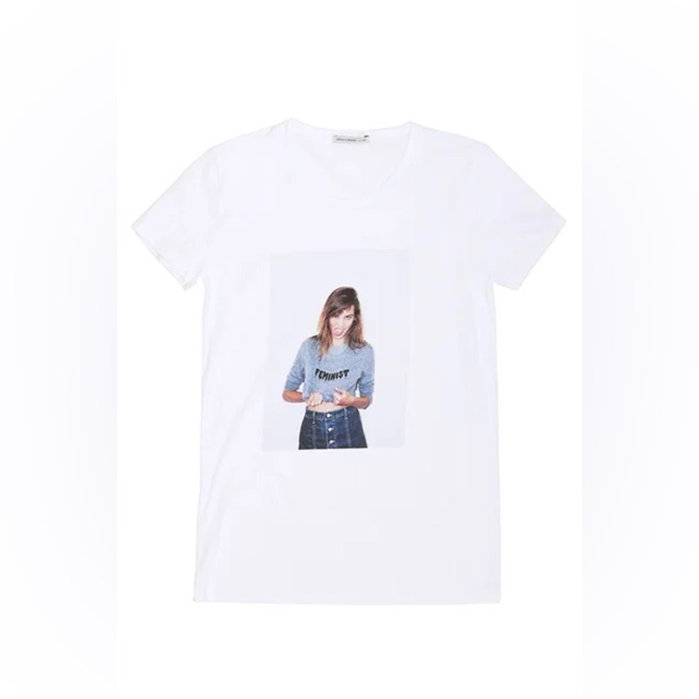 EUC Alexa Chung for AG Jeans Graphic T-Shirt in White